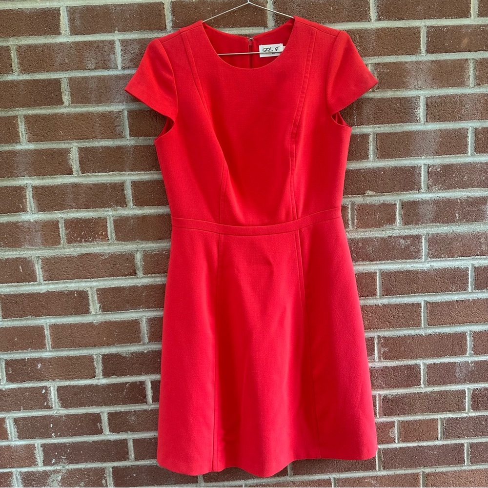 Eliza J Dress Red Size‎ 8 Cap Sleeve Holiday Party